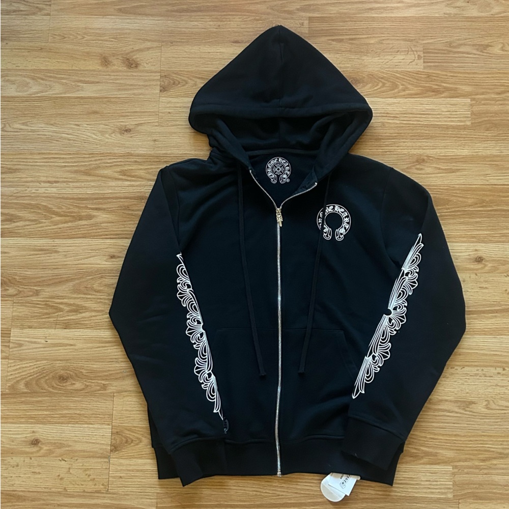 Chrome Hearts Black and White Graphic Hoodie Size Large instead